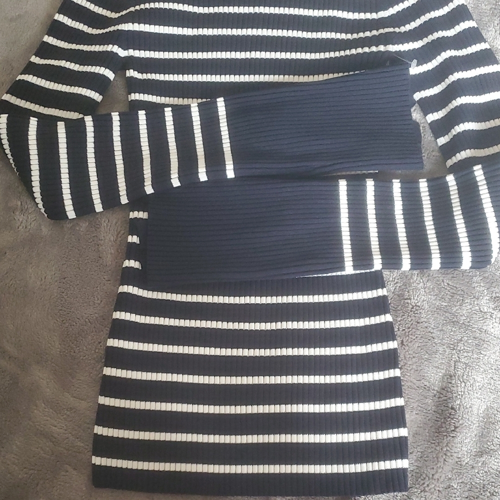 NWOT A.L.C. ANYA RIBBED STRIPE BOAT-NECK TOP /SWEATER/ - Picture 12 of 16